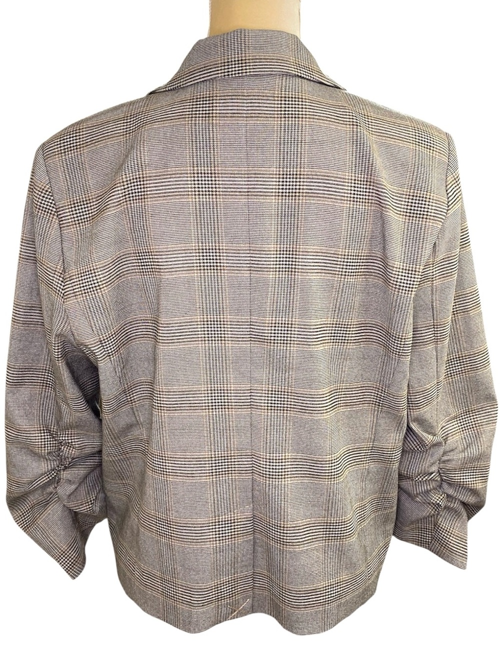 Evereve Astor Plaid Cropped Blazer Large - Picture 3 of 13